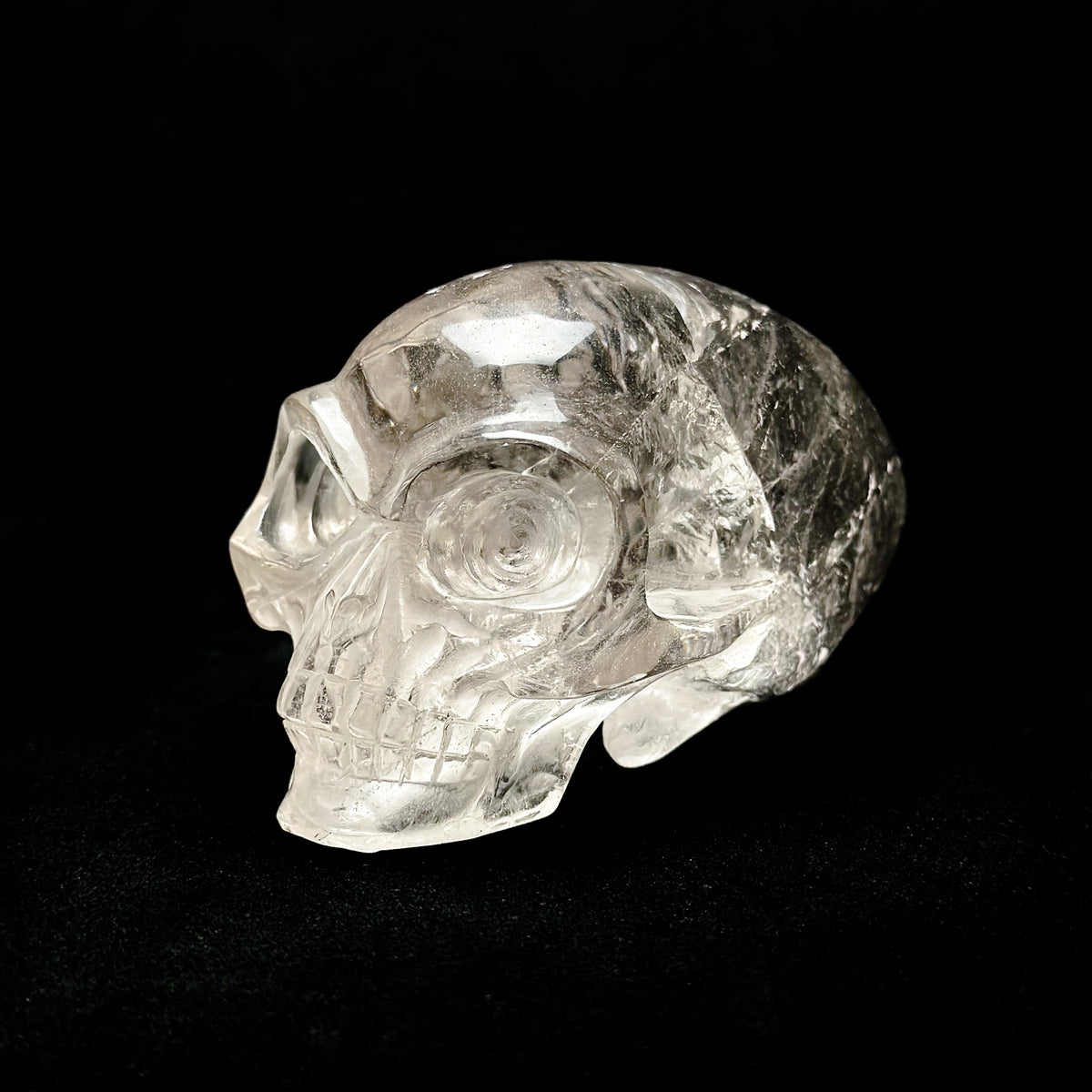 High Quality Smoky Quartz Elongated Mayan Alien Crystal Skull 4.75"