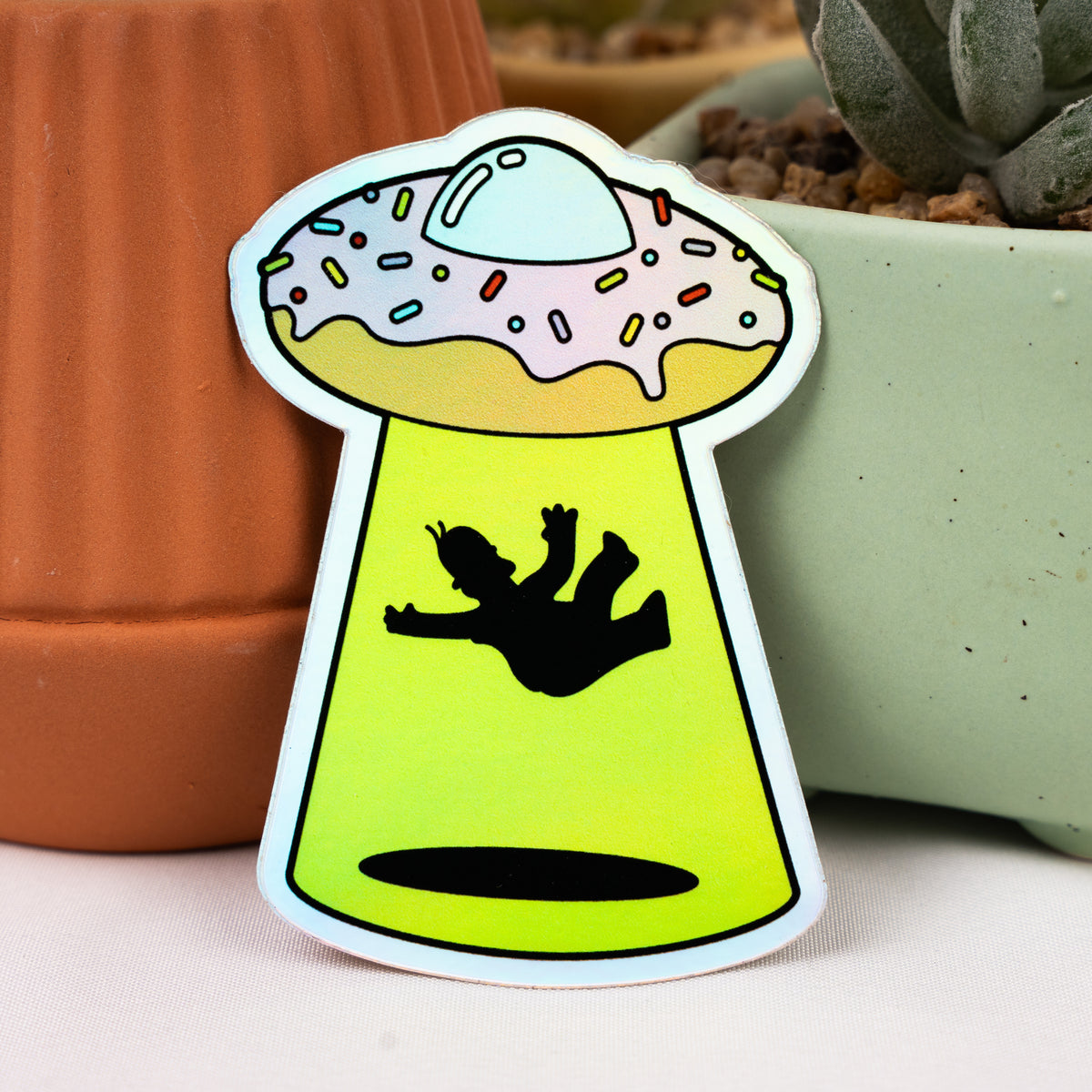 donut ufo sticker