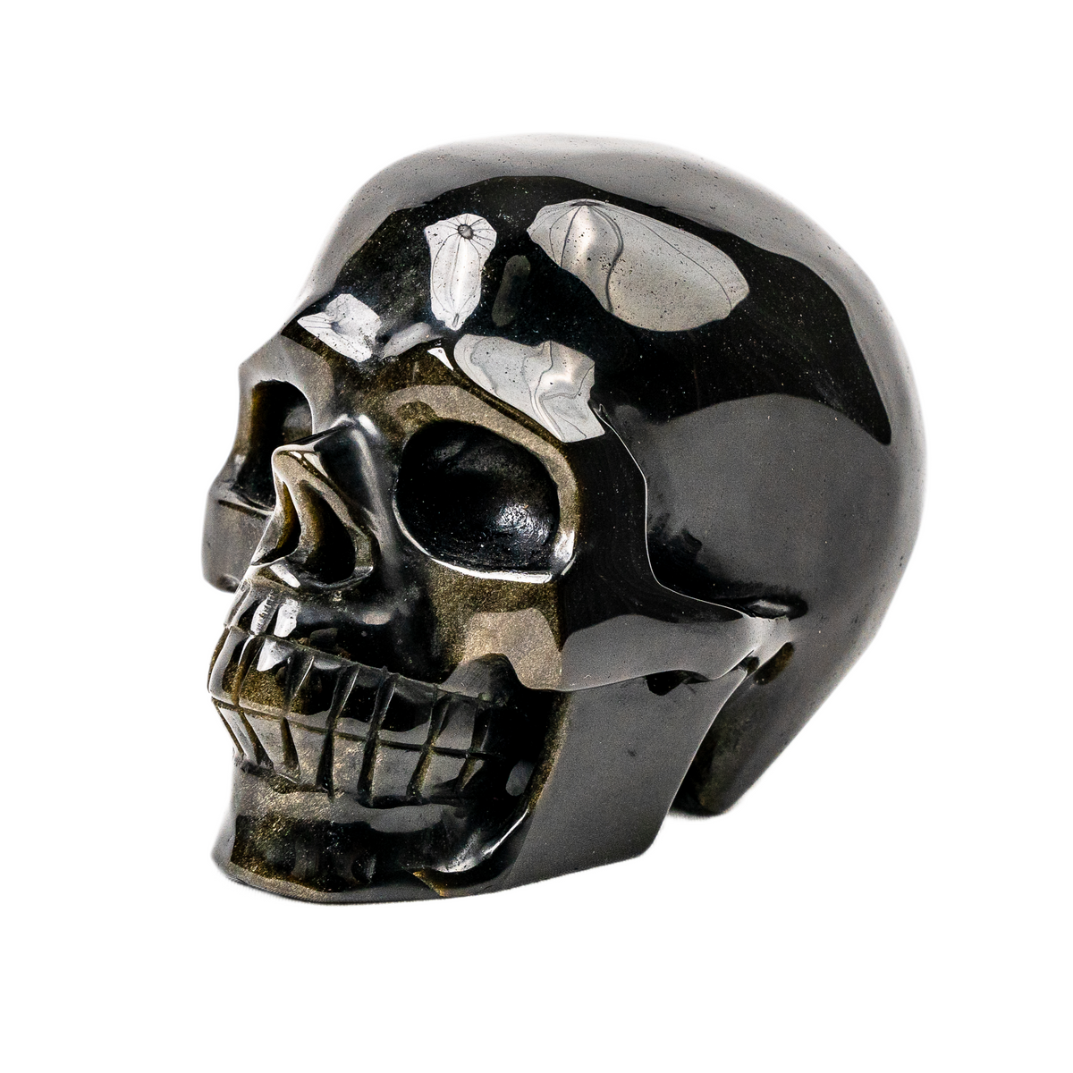 High Quality Gold Obsidian 4.5" Hand Carved Crystal Skull