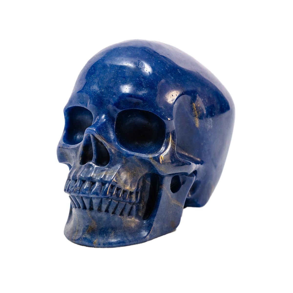Blue Aventurine Crystal Skull - Large Hand Carved 5" Chakra Healing Crystal Gemstone Skull RARE