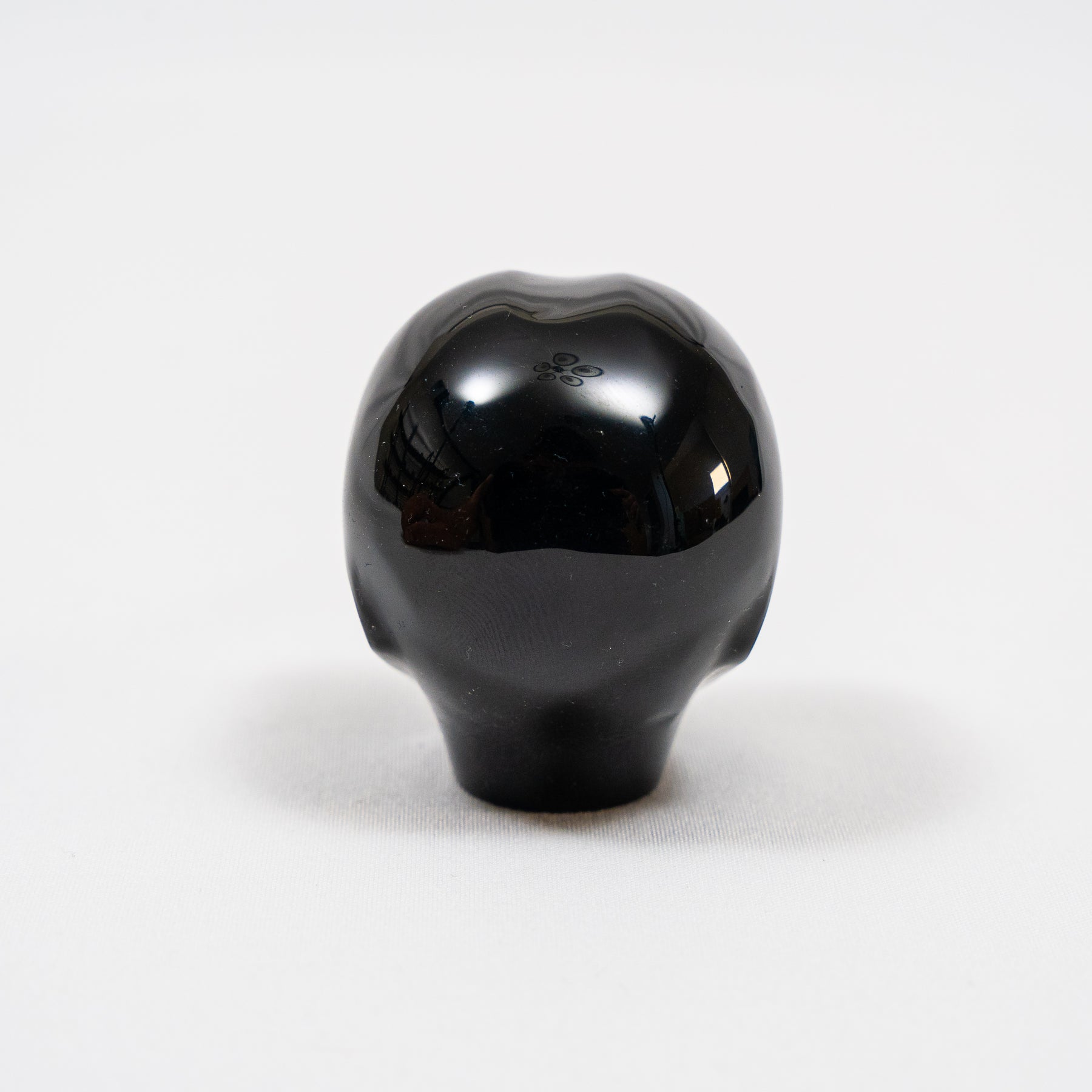 Black Obsidian Mini Crystal Alien w/ Labradorite Eyes - Hand Carved 2" Healing Crystal Reiki Chakra Star Being Stone