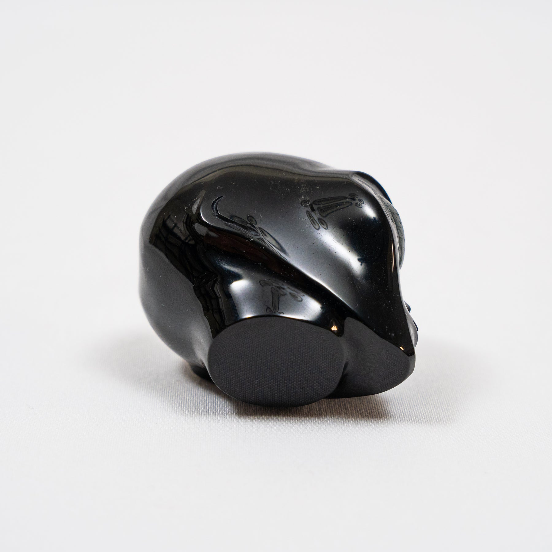 Black Obsidian Mini Crystal Alien w/ Labradorite Eyes - Hand Carved 2" Healing Crystal Reiki Chakra Star Being Stone