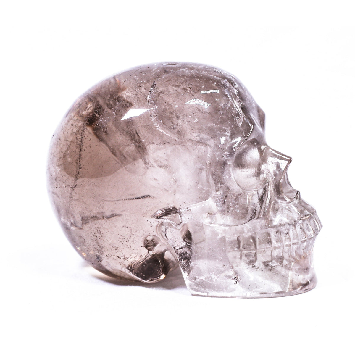 clear quartz crystal skull