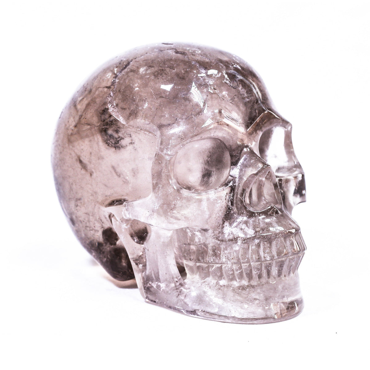 clear quartz crystal skull