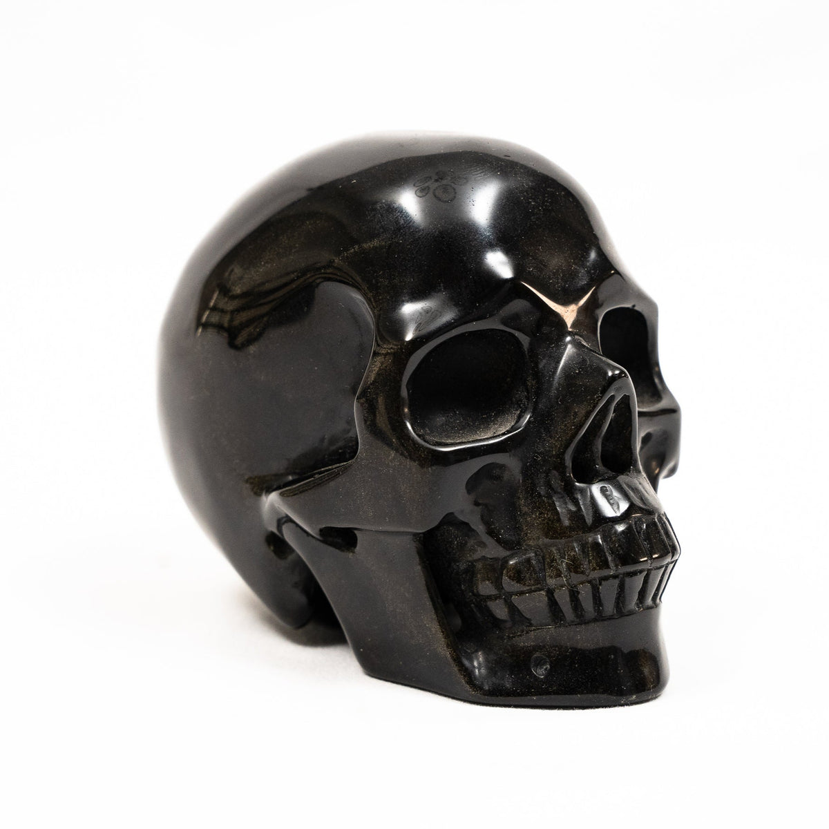 Gold Obsidian 4.5" Hand Carved Crystal Skull