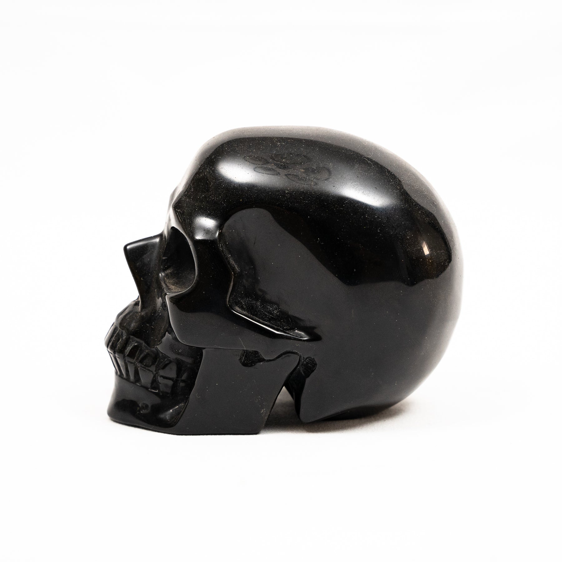 Gold Obsidian 4.5" Hand Carved Crystal Skull