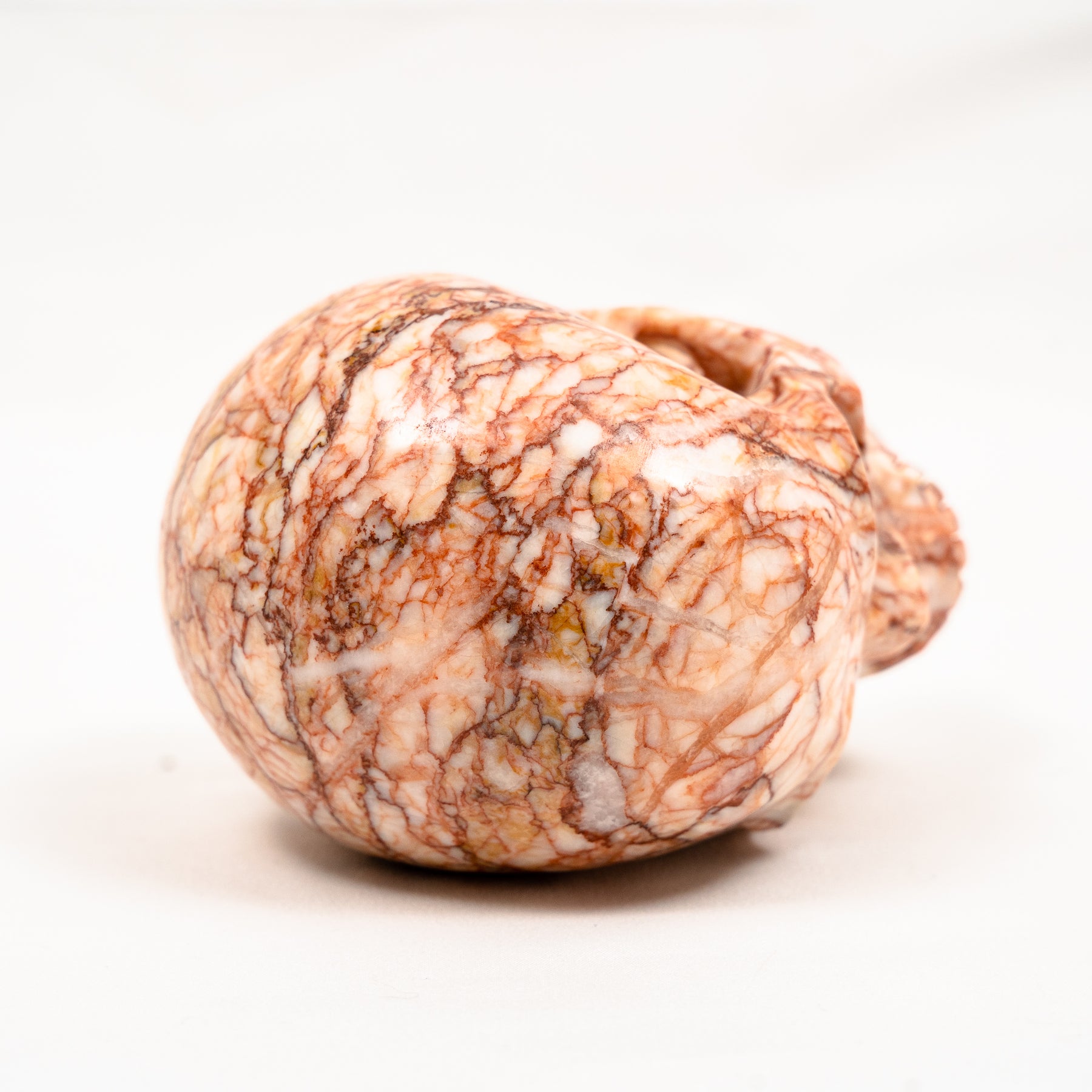 Red Vein Network Jasper Skull - Hand Carved 5" Large Crystal Skull