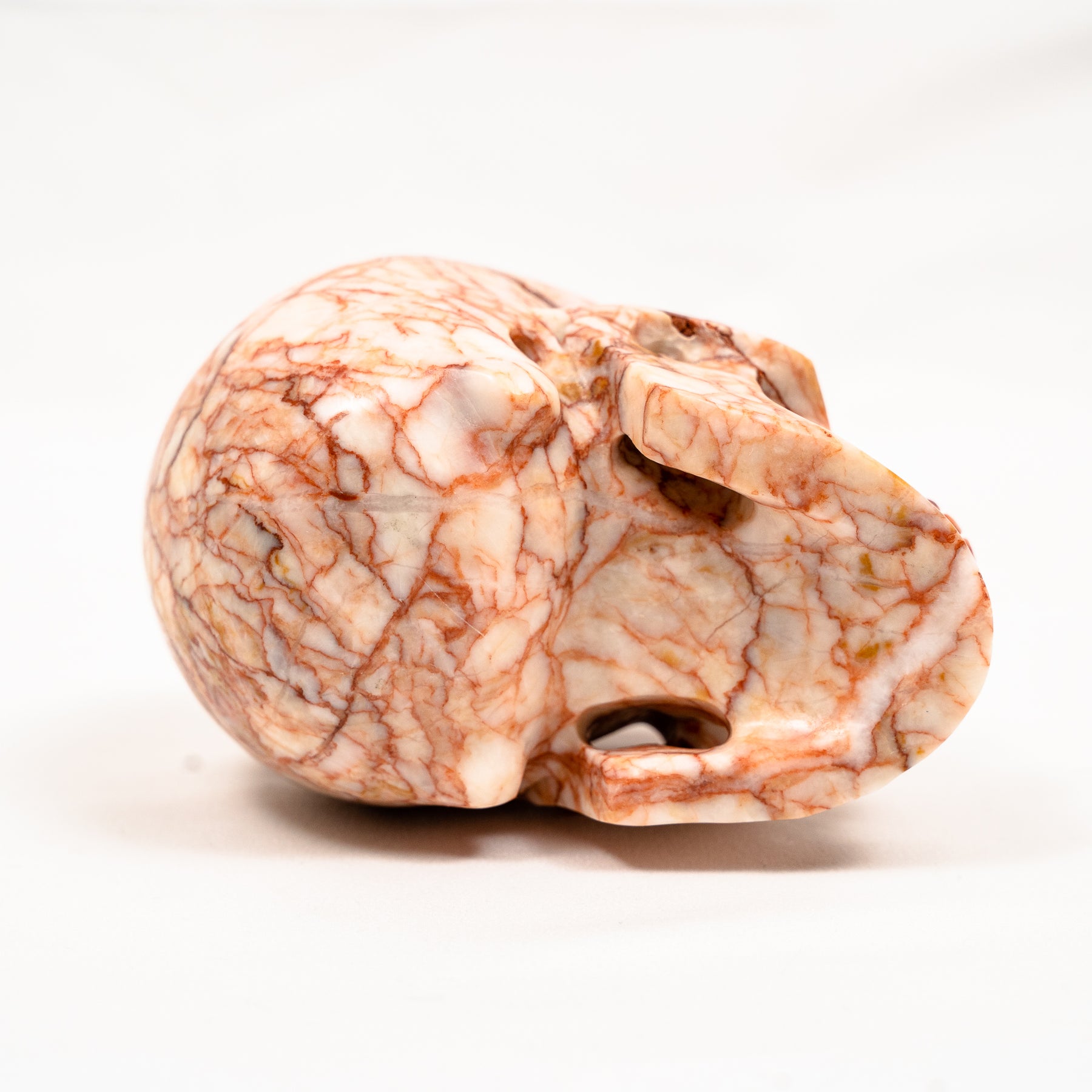 Red Vein Network Jasper Skull - Hand Carved 5" Large Crystal Skull