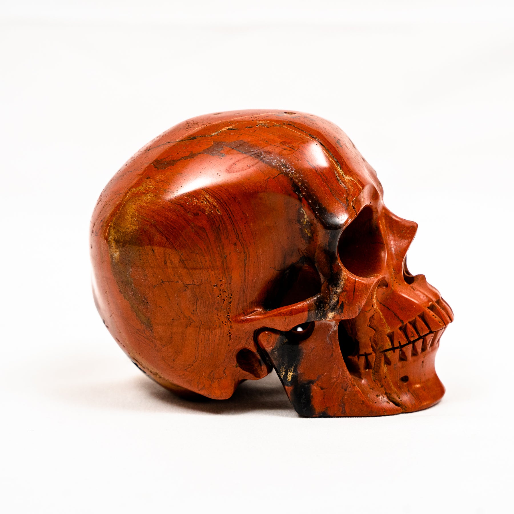 Realistic Red Jasper 4.25" Crystal Skull