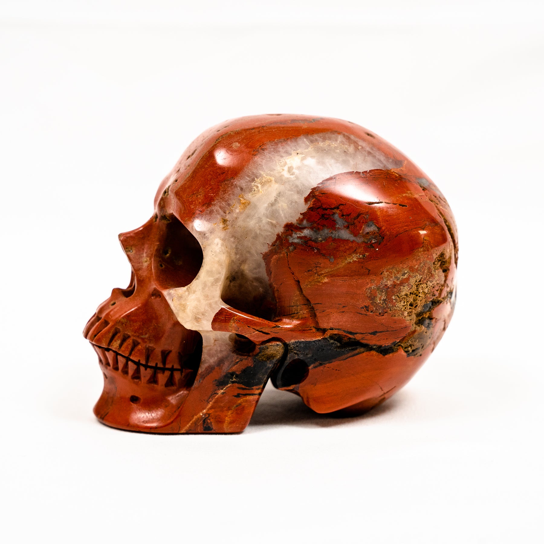 Realistic Red Jasper 4.25" Crystal Skull