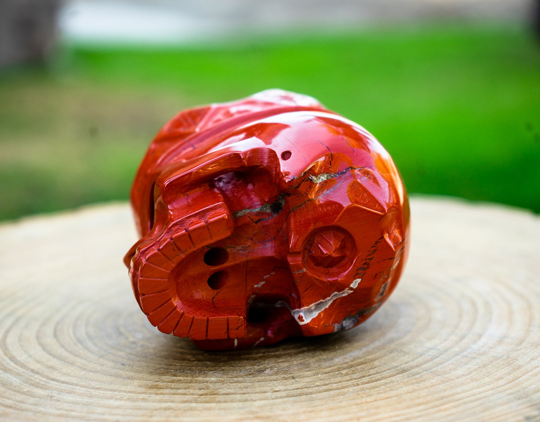 Red Jasper 4.25" Crowned Crystal Skull