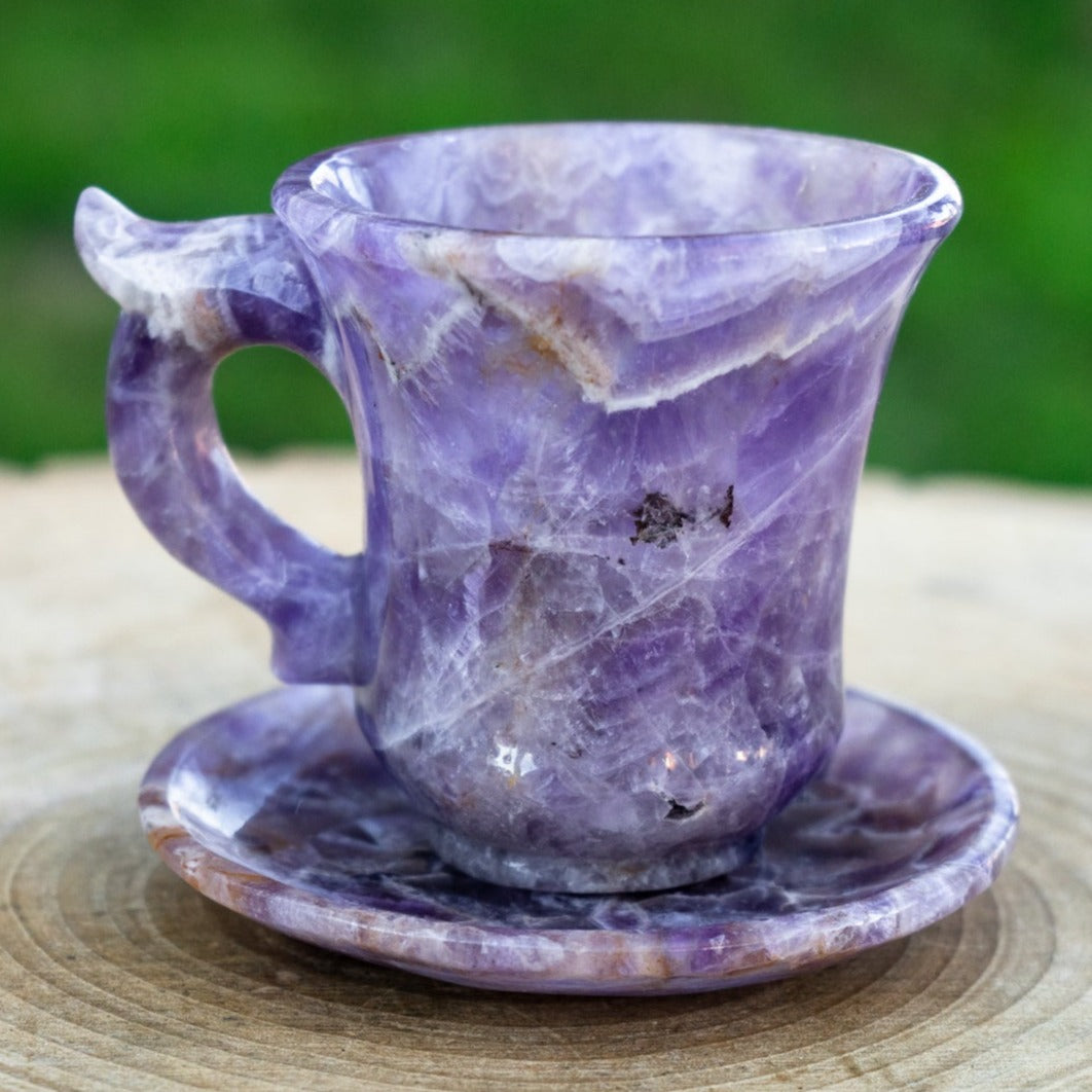 Crystal tea cup set