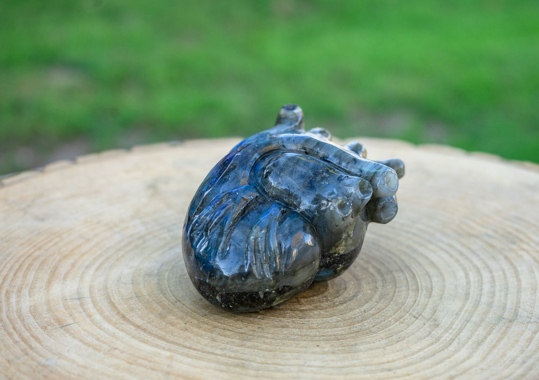 Labradorite 5" Anatomical Crystal Heart