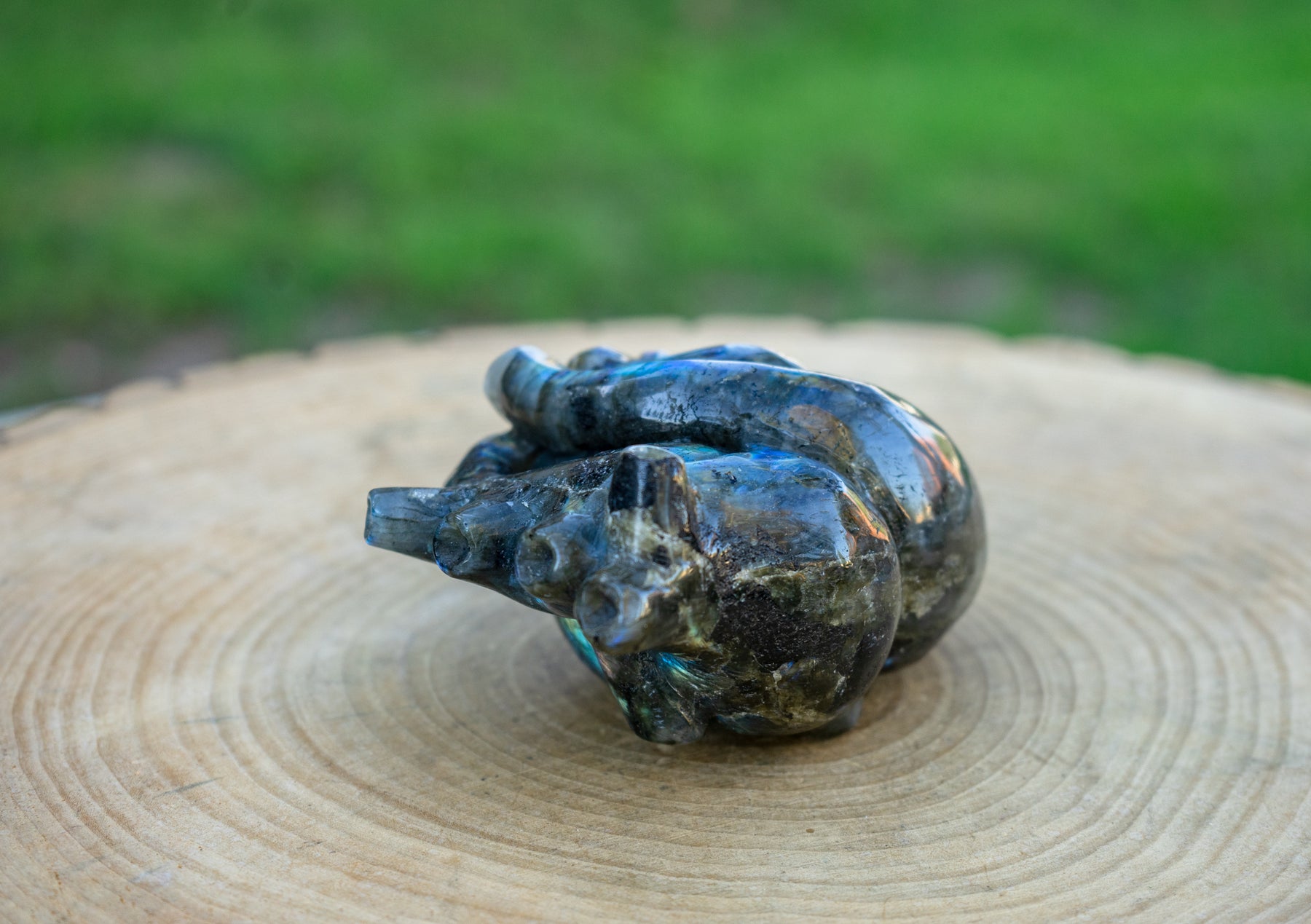 Labradorite 5" Anatomical Crystal Heart