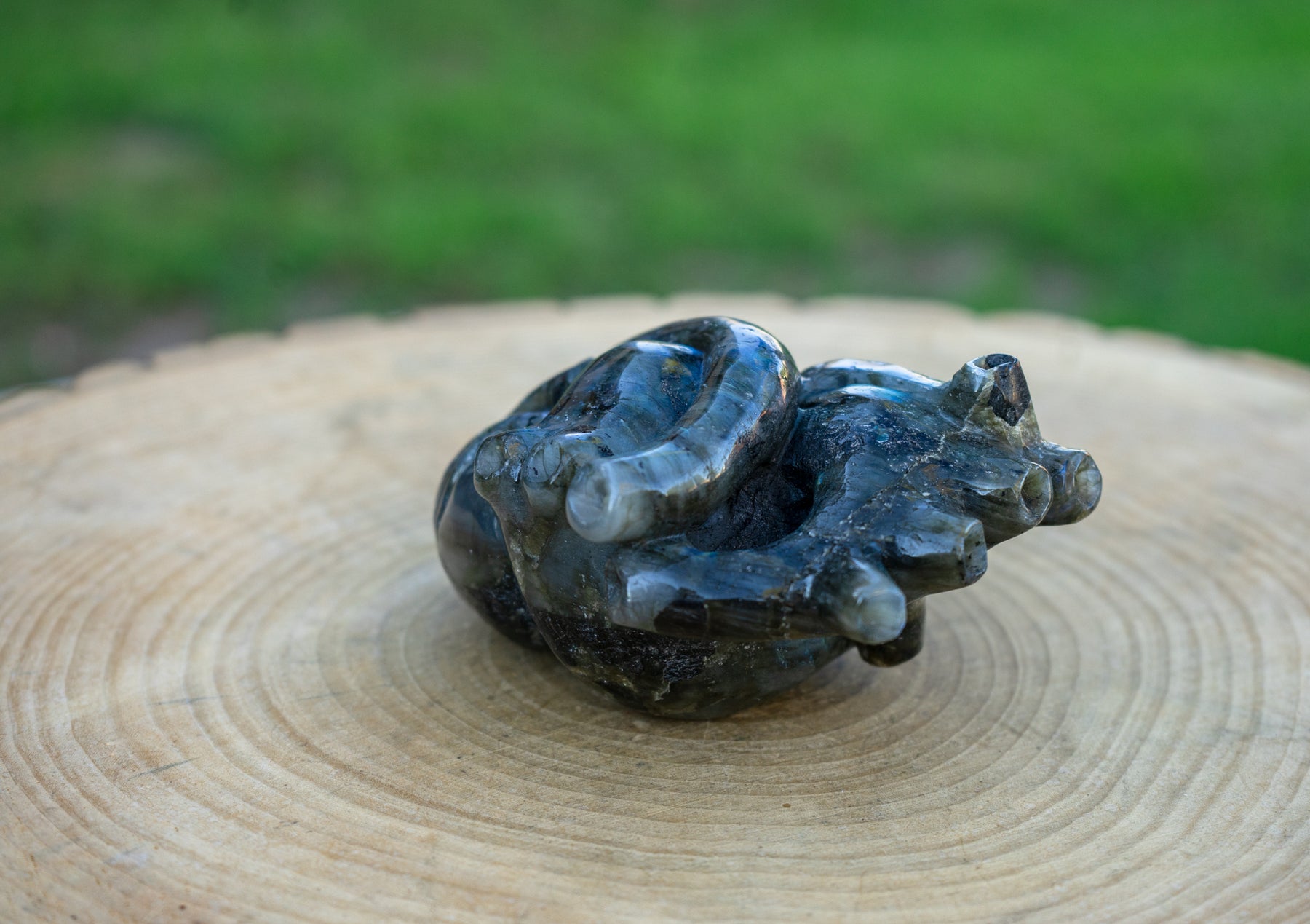 Labradorite 5" Anatomical Crystal Heart