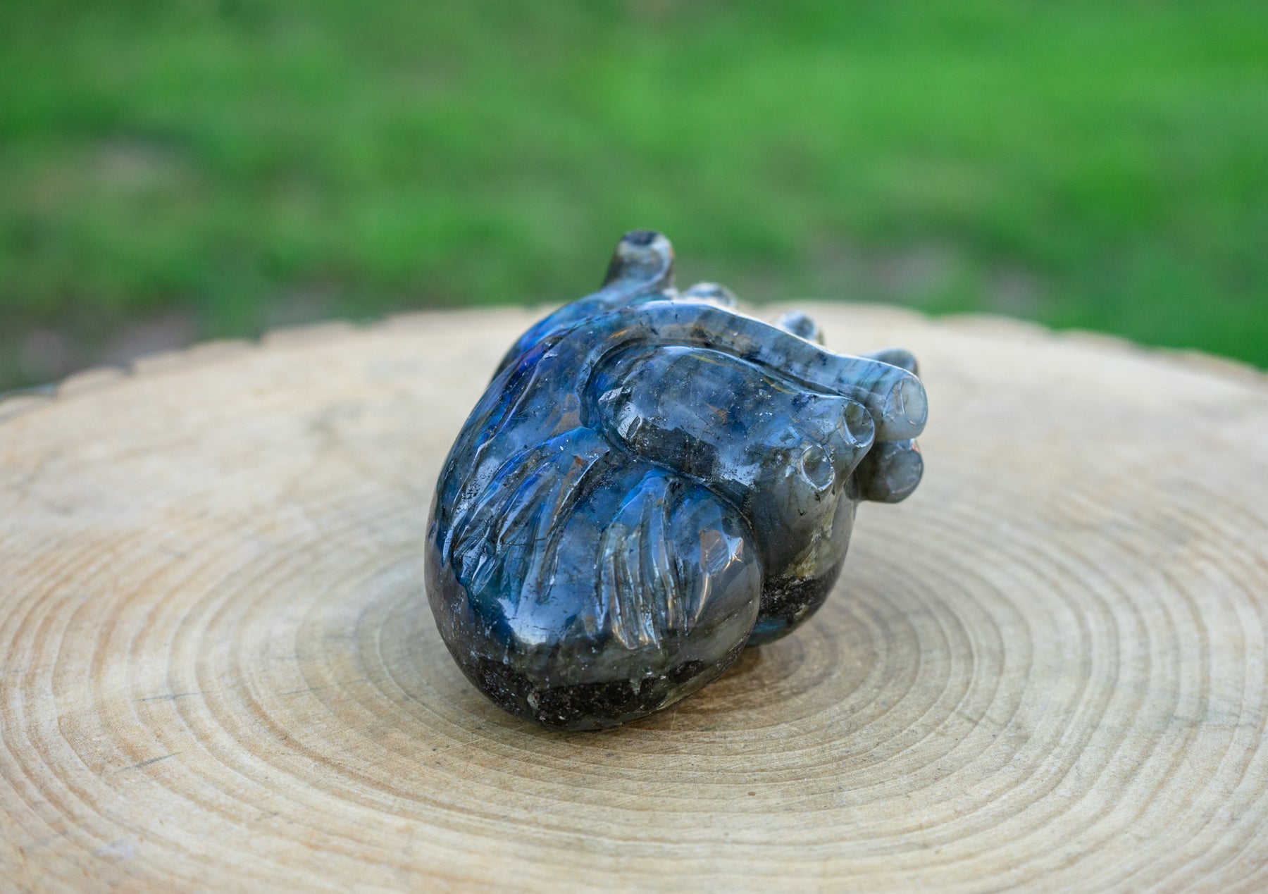 Labradorite 5" Anatomical Crystal Heart