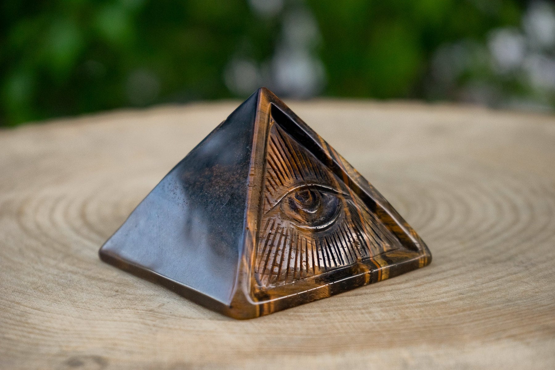 Tigers Eye - Eye of Providence 3.25" Crystal Pyramid