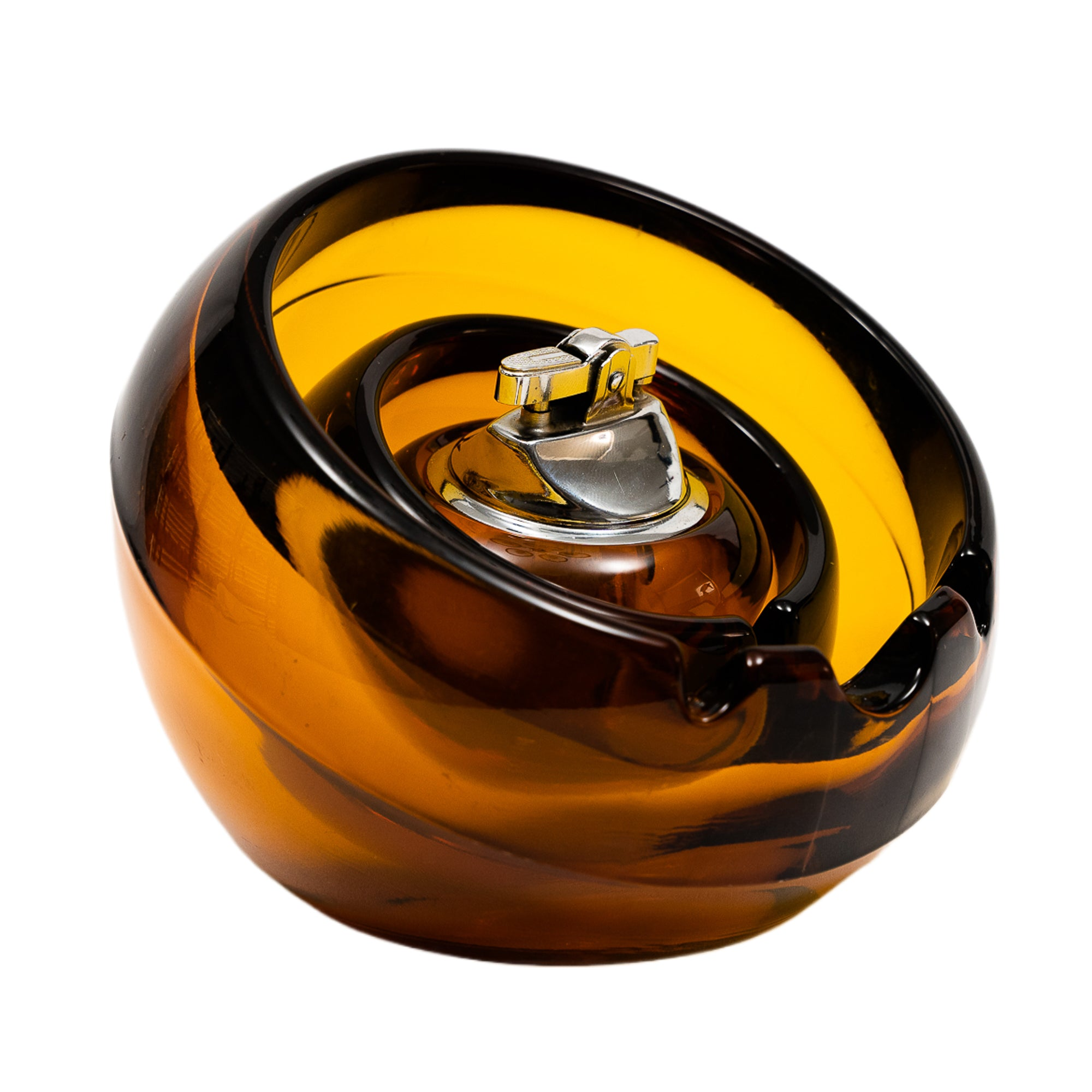 Viking Glass Ashtray Set