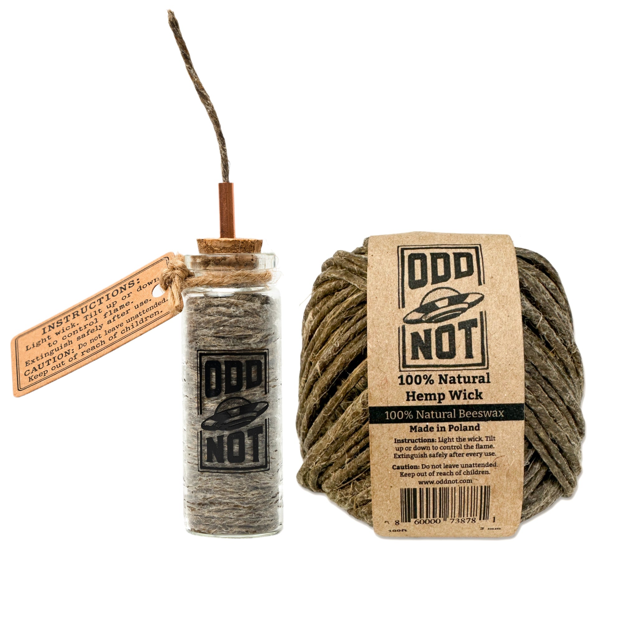 natural hemp wick
