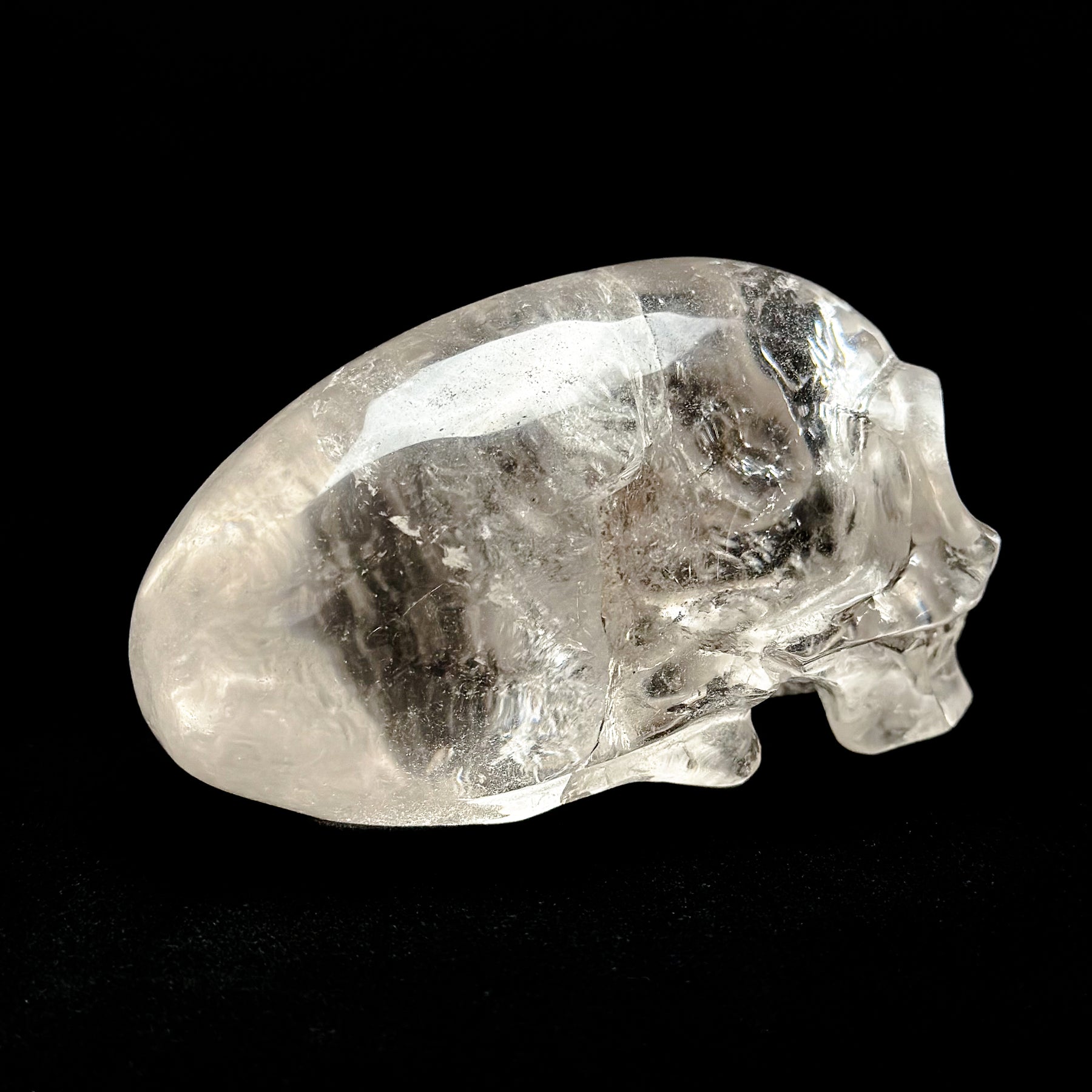 High Quality Smoky Quartz Elongated Mayan Alien Crystal Skull 4.75"