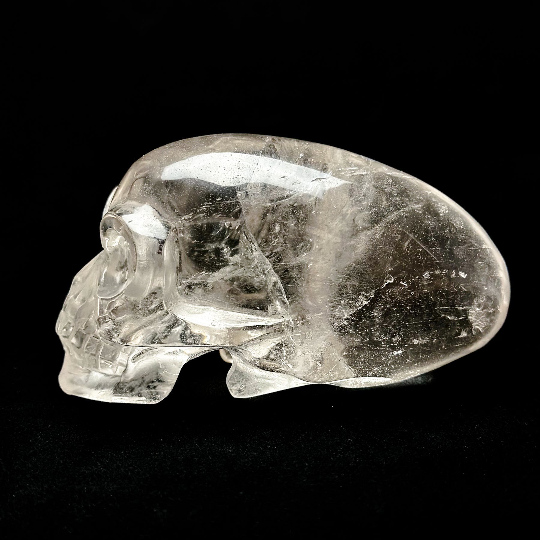 High Quality Smoky Quartz Elongated Mayan Alien Crystal Skull 4.75"