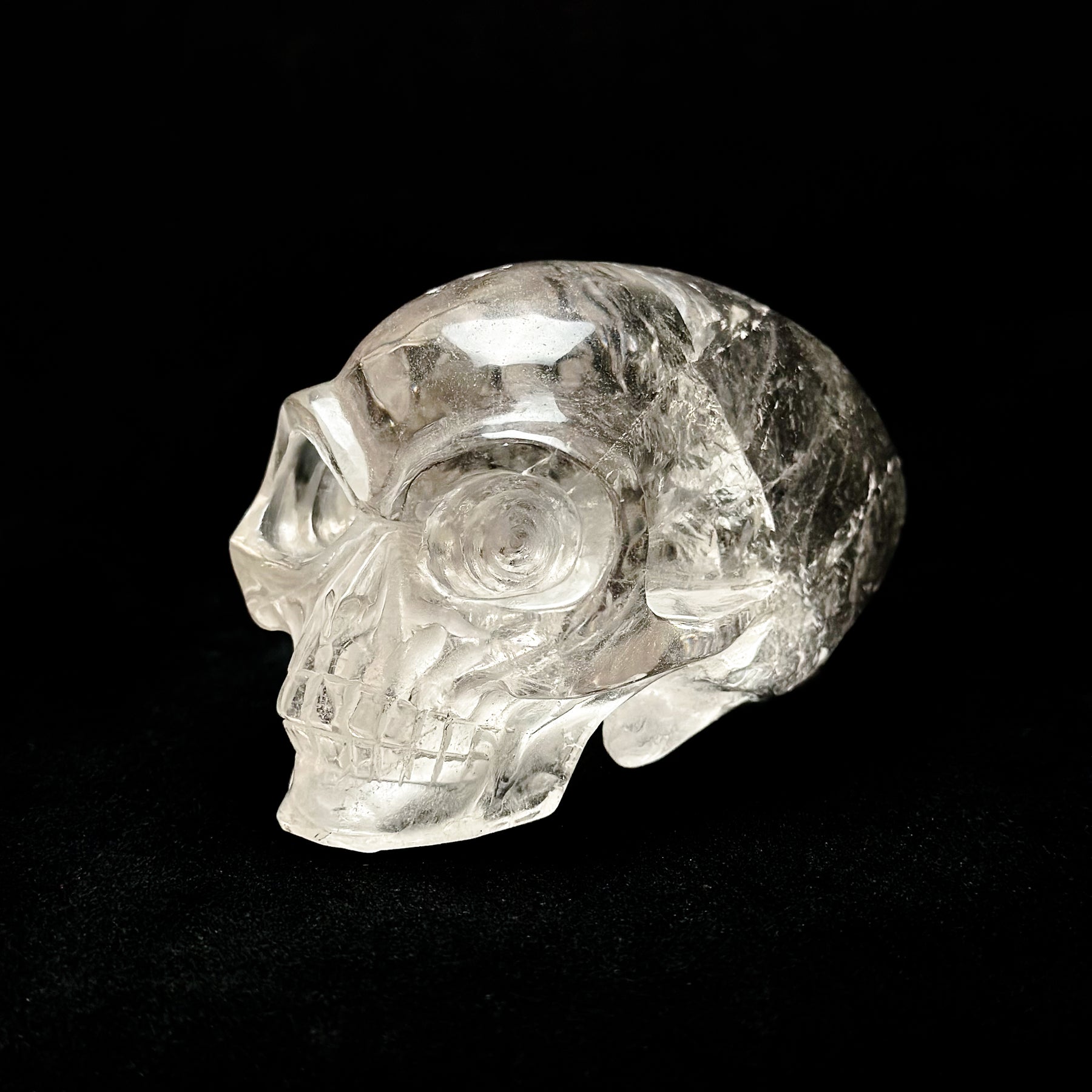 High Quality Smoky Quartz Elongated Mayan Alien Crystal Skull 4.75"