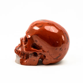 Red Jasper Quartz Skull - Hand Carved 5" Large Crystal Skull