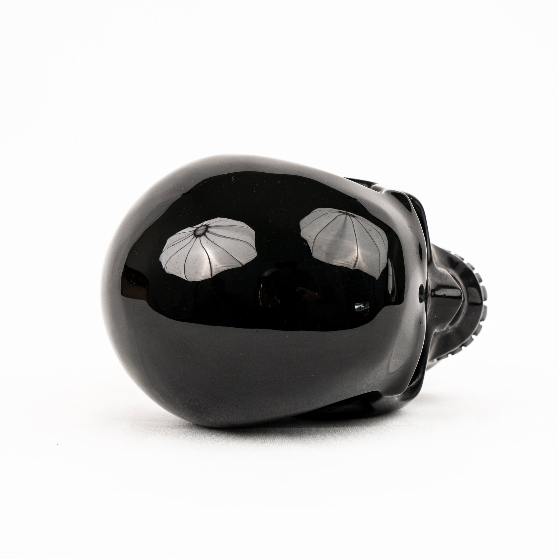 Black Obsidian Skull - Hand Carved 4.5" Large Crystal Skull