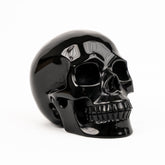 Black Obsidian Skull - Hand Carved 4.5" Large Crystal Skull