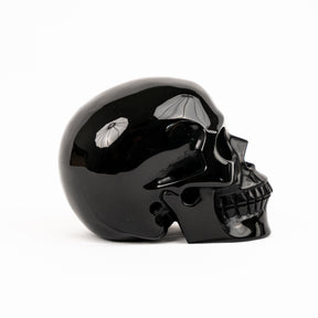 Black Obsidian Skull - Hand Carved 4.5" Large Crystal Skull