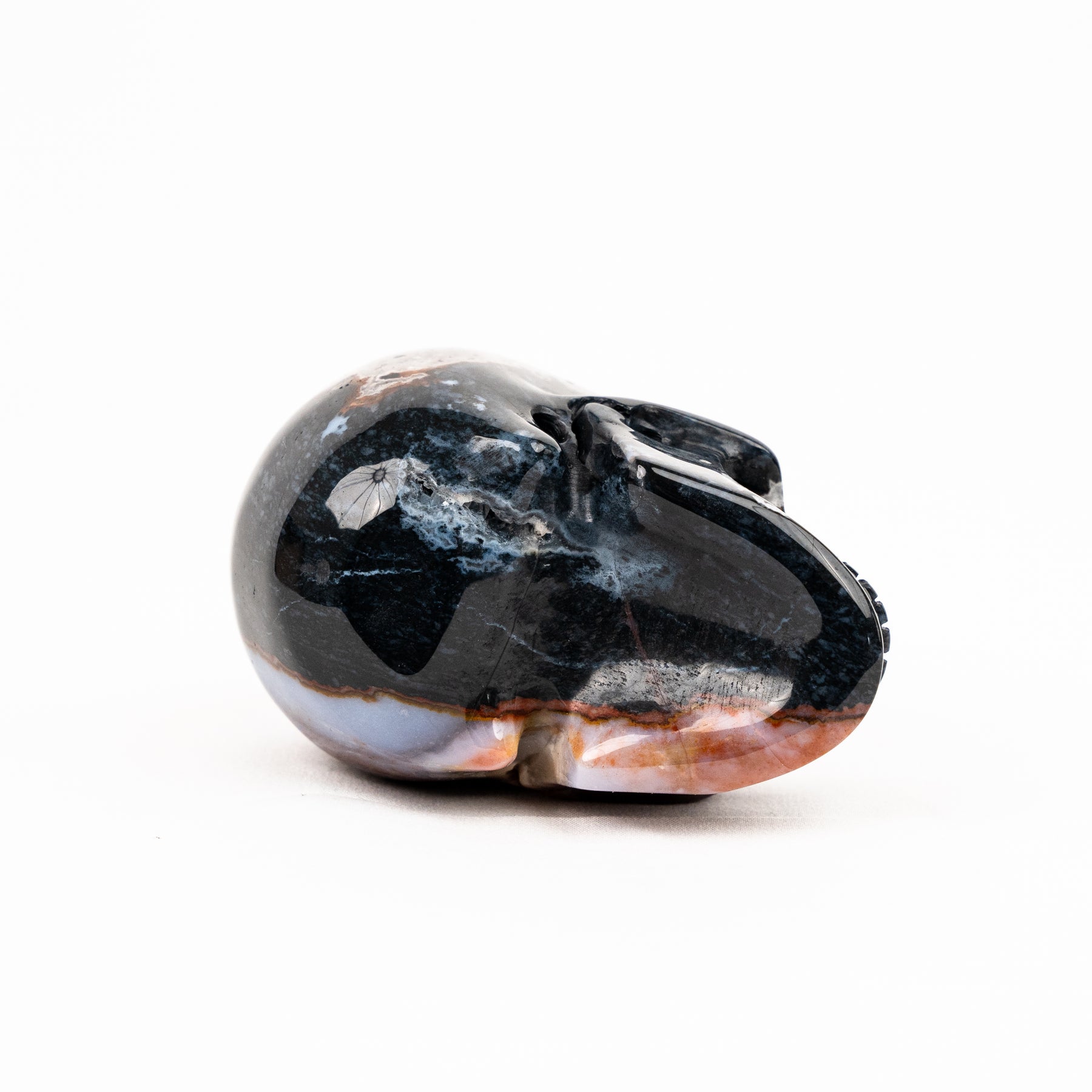 Ocean Jasper Skull - Hand Carved 3.5" Crystal Skull