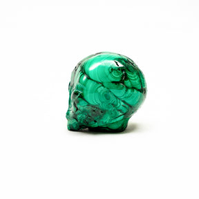 Malachite Crystal Alien - 2" Hand Carved Crystal Skull