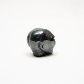 Hematite Crystal Alien - 2" Hand Carved Crystal Skull
