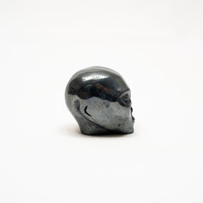 Hematite Crystal Alien - 2" Hand Carved Crystal Skull