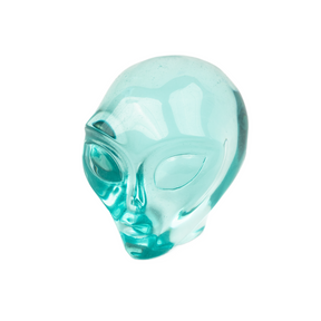Blue Obsidian Glass Crystal Alien - 3.5" Large Crystal Skull