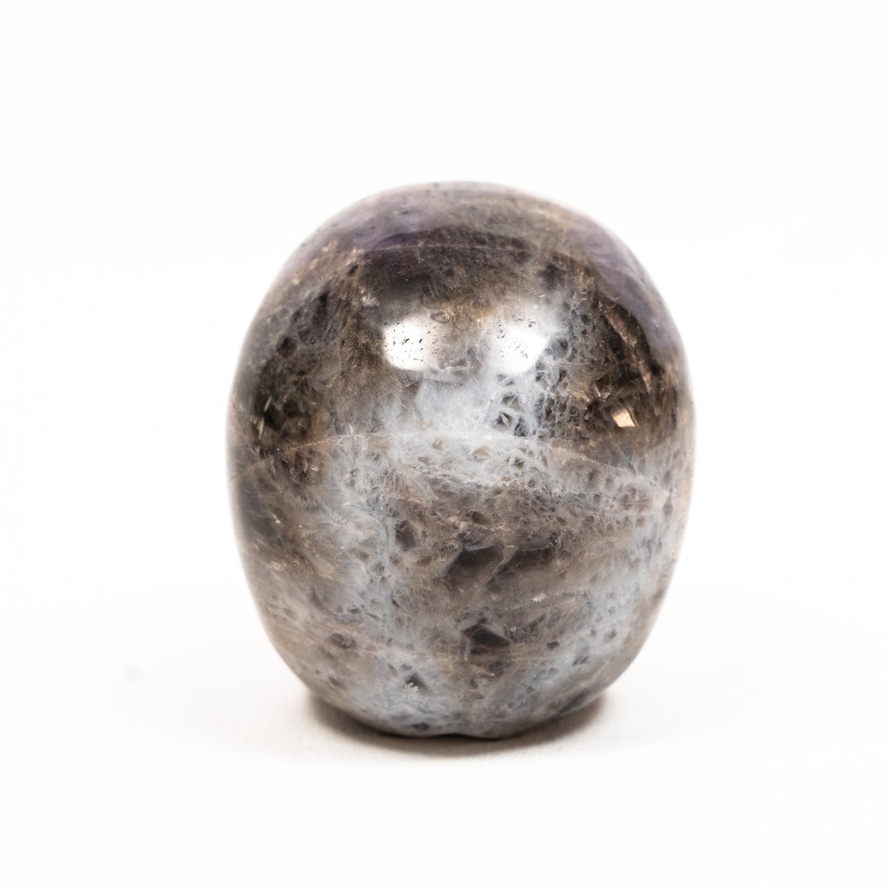 Chevron Amethyst Crystal Skull - Hand  Carved 4" Large Crystal Skull