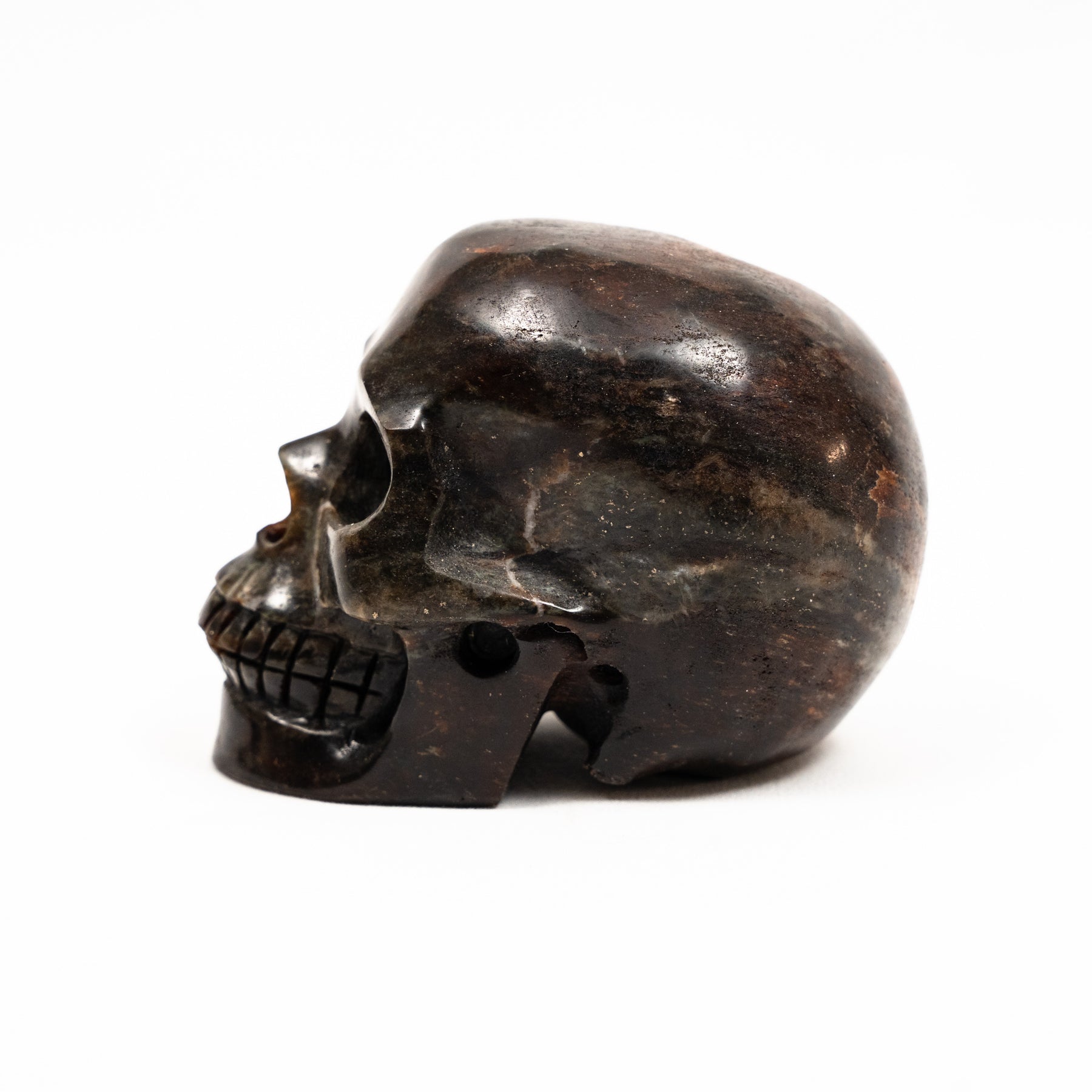 Garnet Crystal Skull - Hand Carved 3.75" Large Crystal Skull