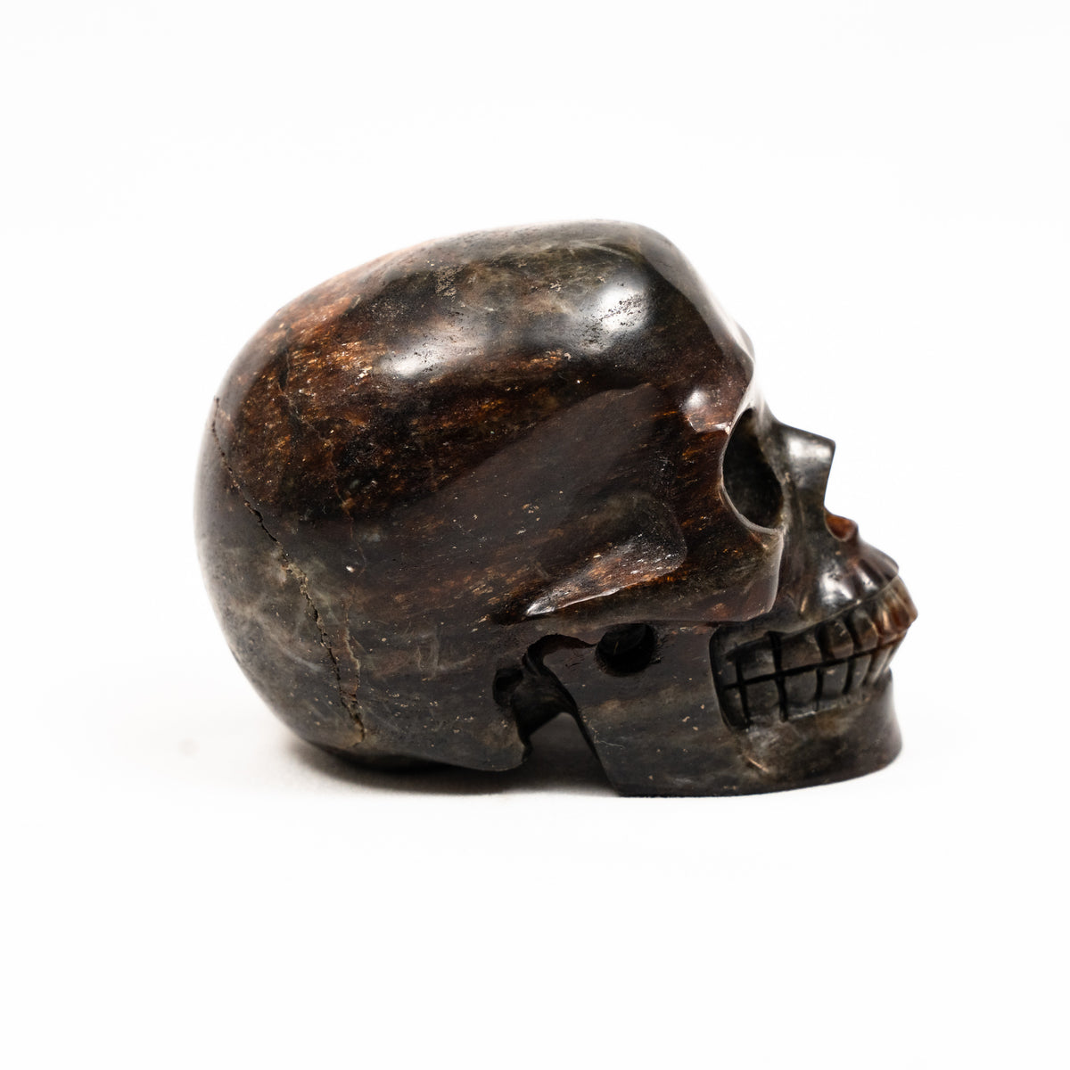 Garnet Crystal Skull - Hand Carved 3.75" Large Crystal Skull