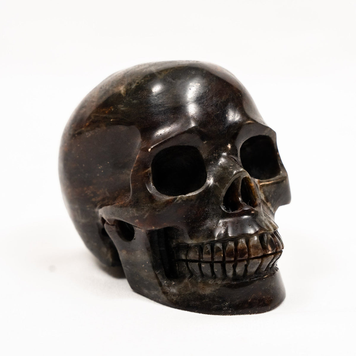 Garnet Crystal Skull - Hand Carved 3.75" Large Crystal Skull