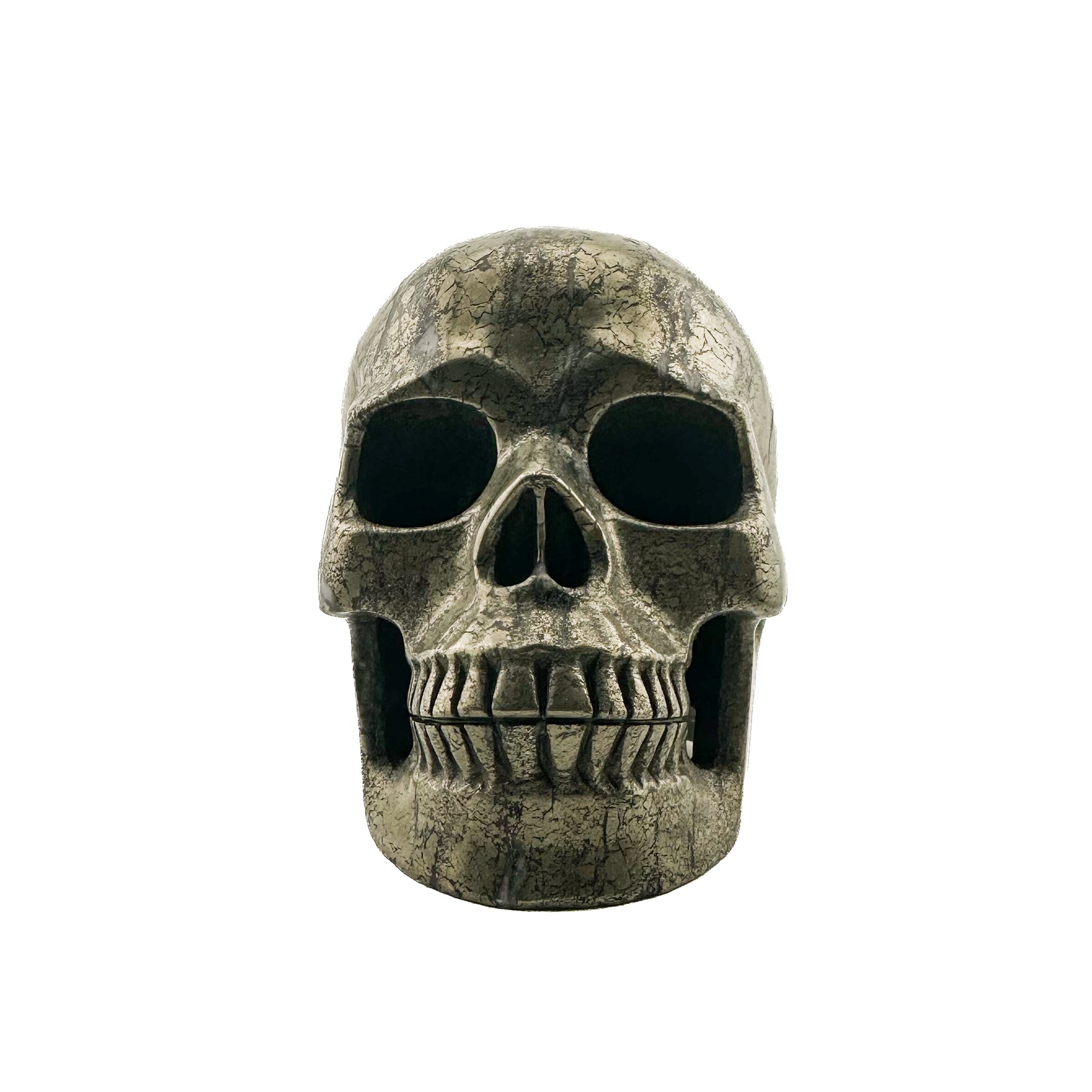 Gold Iron Pyrite Skull - Hand Carved 4.25" Large Crystal Skull