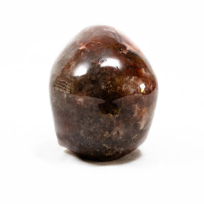 Hematite Fire Quartz Crystal Skull - Large Hand Carved 5" Reiki Chakra Healing Crystal Skull Stone