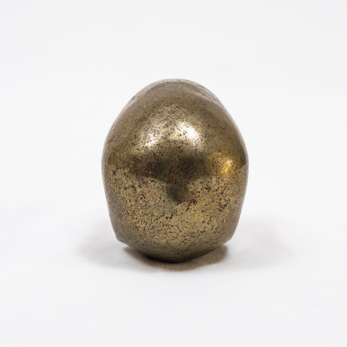 Gold Iron Pyrite Crystal Skull - Hand Carved 3.5" Reiki, Chakra Healing Crystal Skull Stone