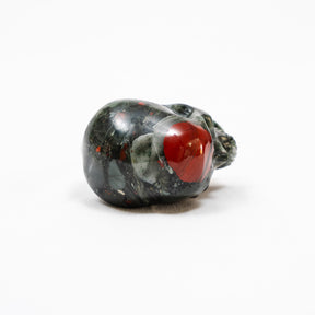 Bloodstone Crystal Skull - Hand Carved 3" Reiki Chakra Healing Skull Stone