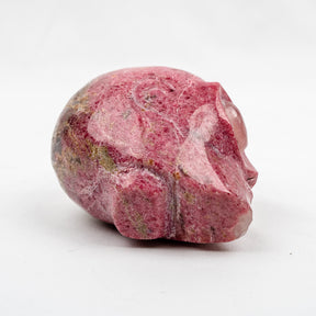 Rhodonite 3.75" Crystal Alien with Rose Quartz Eyes