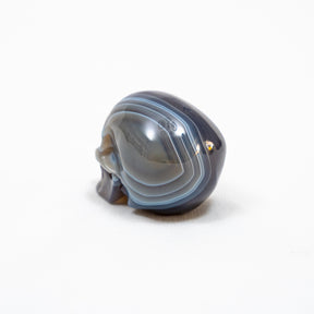 Agate Crystal Skull - Large Hand Carved 2" Reiki, Chakra Healing Crystal Skull Stone RARE