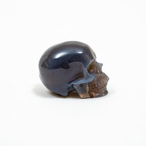 Agate Crystal Skull - Large Hand Carved 2" Reiki, Chakra Healing Crystal Skull Stone RARE