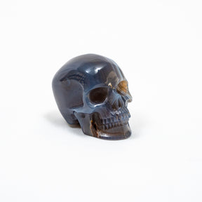 Agate Crystal Skull - Large Hand Carved 2" Reiki, Chakra Healing Crystal Skull Stone RARE