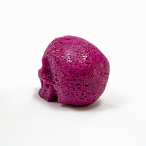 Natural High Quality Red Corundum Crystal Skull - Hand Carved 2.5" Reiki, Chakra Healing Crystal Skull Stones - RARE