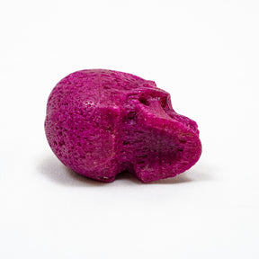 Natural High Quality Red Corundum Crystal Skull - Hand Carved 2.5" Reiki, Chakra Healing Crystal Skull Stones - RARE