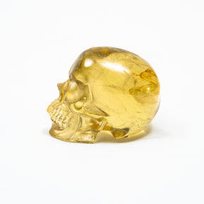 Natural High Quality Citrine Yellow Quartz Crystal Skull - Hand Carved 2.5" Reiki, Chakra Healing Crystal Skull Stones - RARE